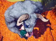 Minotaur with monster cock fucks cute elf girl from behind gif