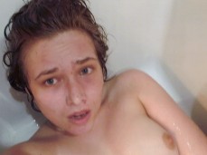 Showerhead mastubation eye contact gif