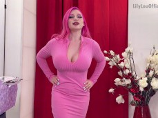 Lily Lou pink sweater dress gif