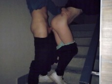 fucking on staircase gif