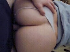 Big ass POV with panties to the side gif