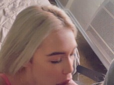 cute blonde blowjob gif