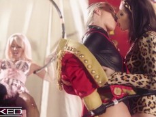 Horny Girls Having Naughty All-Girl Circus Fantasy Sex gif