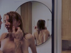 Mirror Sex- Turned On Couple Starting Sex After Her Shower gif