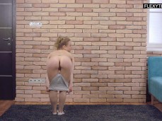 Blonde teen gymnast babe reveals her perfect flexible body gif