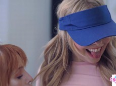 Three Sluts Showing Her Pussy In Upskirt gif