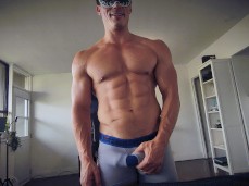 A cute man with a big dick and good abs gif