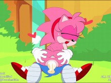 Cumshot in Amy Rose's vagina gif