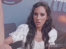 Princess in white dress handjob gif