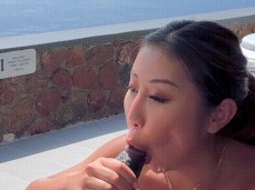 A Hot Humid Ching-Chong Mouth Completely Melting Chocolate Cock n' Balls 💛 gif