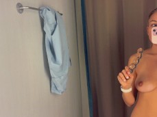 Briar public tits gif