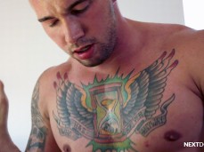 Ghastly tattoos, of course, but a hot body, great cock, and very nice face gif