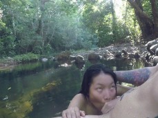 Luli Flowers outdoor BJ gif