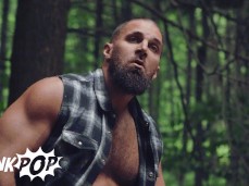 Sam Ledger sucks handsome muscle giant Chuck Conrad's big, thick, hot cock gif