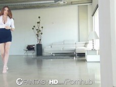 Cleavage & Tight Skirt gif