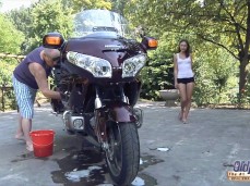 old man fucking missionary brunette against the house gif