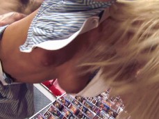 Nurse Natasha Marley enjoys a standing doggy and lets her boobs bounce gif