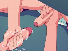 The guys helped each other cum gif