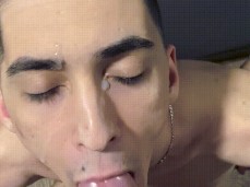 Cum on friend face gif
