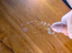 Horny European strokes his big, thick, uncut cock, shoots a big load 0031-1 gif