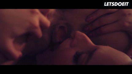 Totally Turned on Girl Eating Out Pussy On Her face While Sexy Tits Bounce