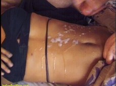 Massive Load on Belly gif