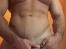 Hot mascular well-hung hunk guy gif