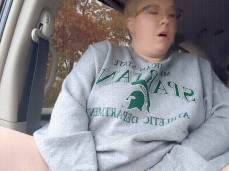 selfdoing in the car gif