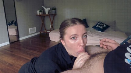ponytail blowjob
