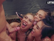 Cum on Ember, Gina & Kat gif