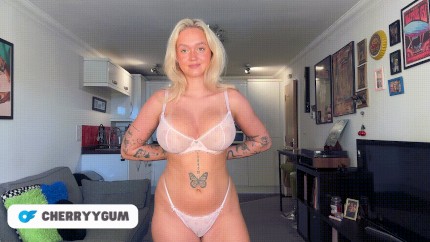 Trys on See Through Lingerie