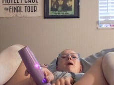 Laying in bed vibrator orgasm gif