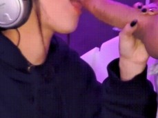 gamer girl blowjob gif