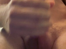Blonde, bearded, athletic viking strokes his big-headed cock and cums a lot gif