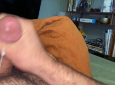 Hairy, hung daddy bear cums, watching himself suck in home-made video 0242 gif