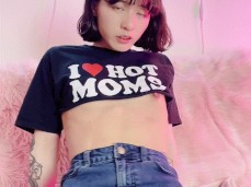 Cute fit and horny Asian girl with a big clit shows off her pussy in micro gif