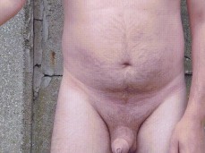 Pissing outdoors has made beefy Acidnudy's uncut cock hard 0047-1 6 gif