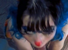 suckin,clown gif