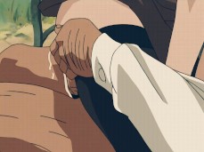 Old anime dude fucking the guts out of green-haired anime chick from bottom gif
