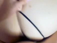 Big ass POV with panties to the side gif