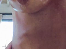 oiled tanned fake tits and hard nipples riding you gif