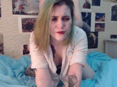 Tattooed girl fucked facing the camera gif