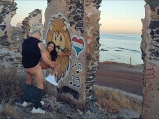 Naughty Pocahontas - public fuck #1 gif