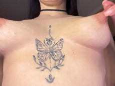 playing with long hard nipples gif