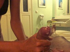Best friend walked in while you were watching porn and gave you a handjob gif