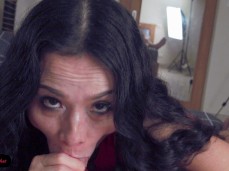 brunette wife deepthroats pov gif