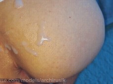 sperm on fag's ass gif