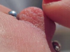 extreme close up pierced nipple gif
