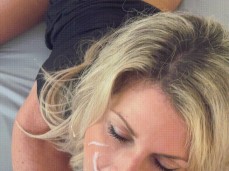 Katy Monica Peach - cum on face #1 gif