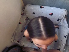 Balcony Blowjob gif